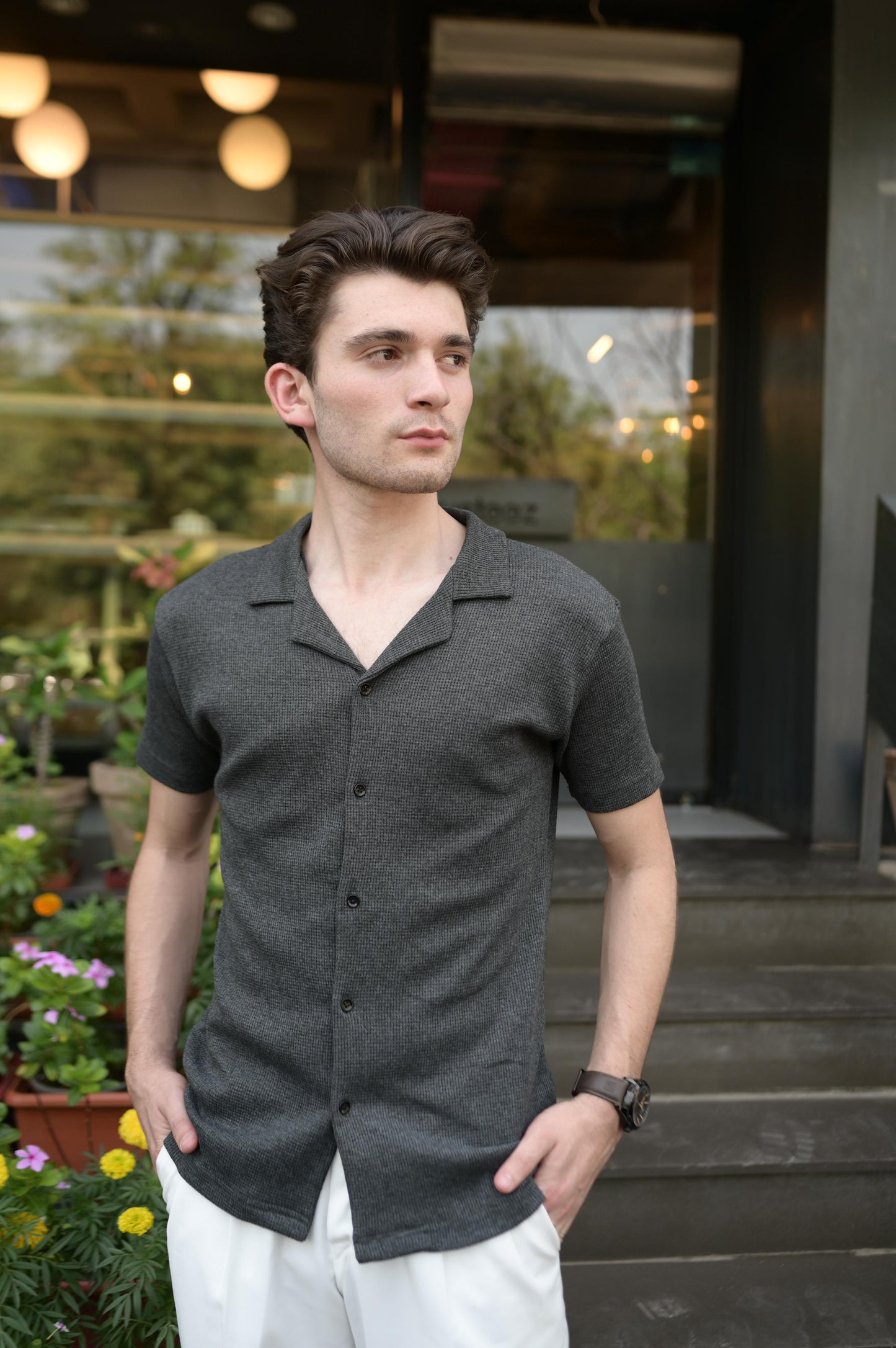Textured Cuban Collar