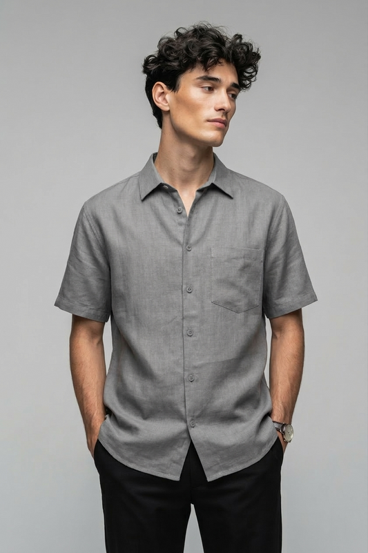 Relaxed Fit Linen Casual Shirt