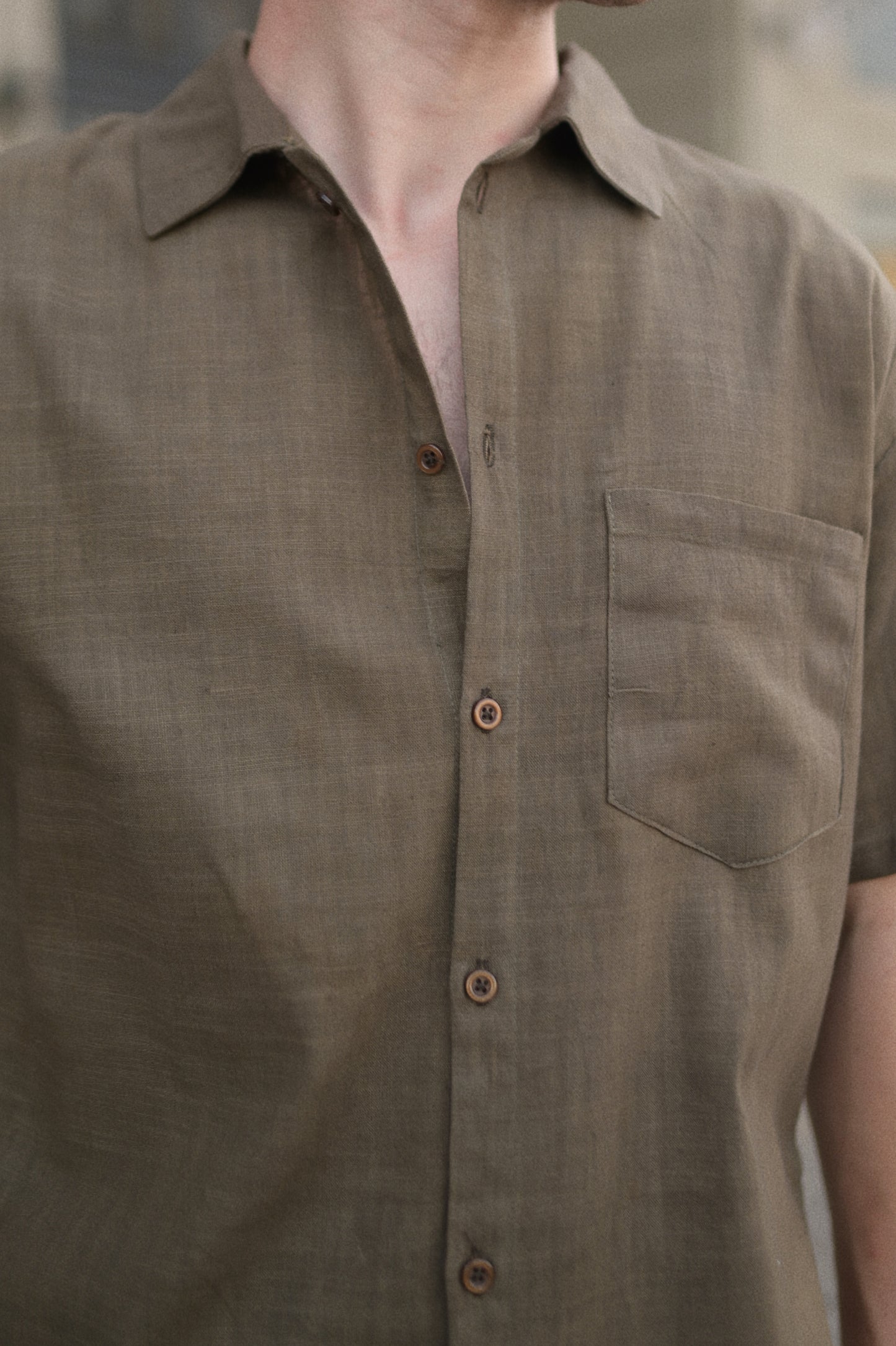 Relaxed Fit Linen Casual Shirt