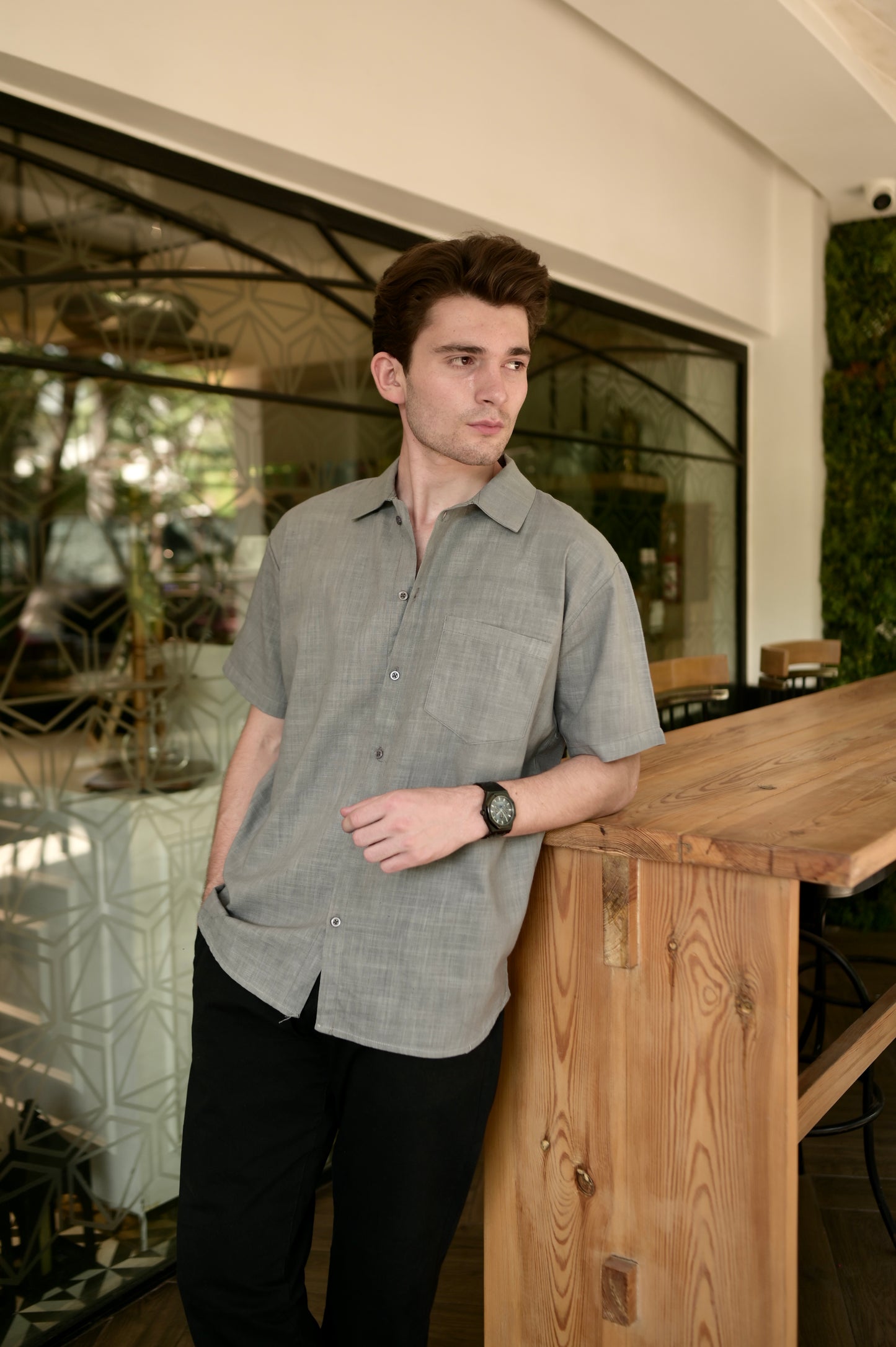 Relaxed Fit Linen Casual Shirt