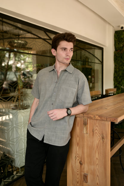 Relaxed Fit Linen Casual Shirt