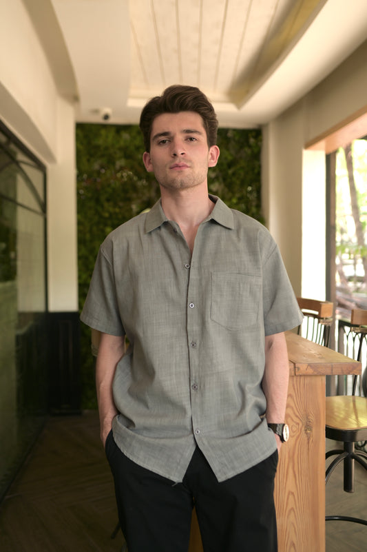 Relaxed Fit Linen Casual Shirt