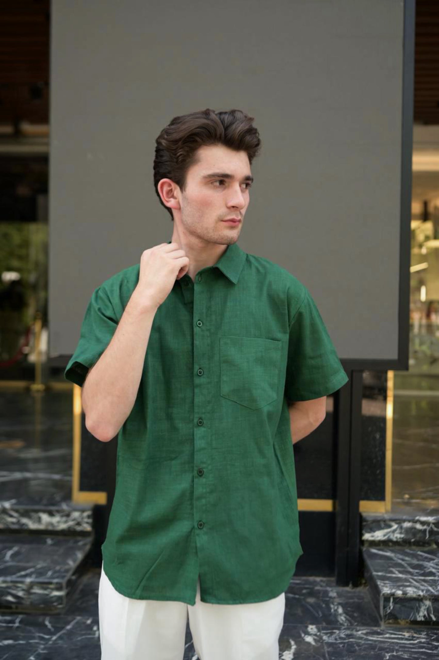 Relaxed Fit Linen Casual Shirt
