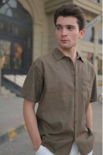 Relaxed Fit Linen Casual Shirt