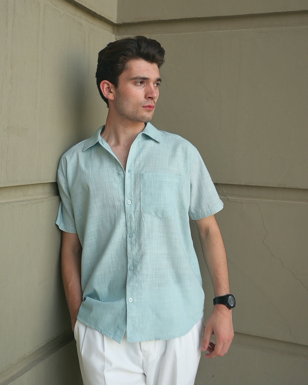 Relaxed Fit Linen Casual Shirt