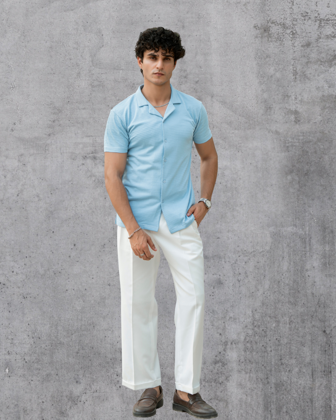 Textured Cuban Collar