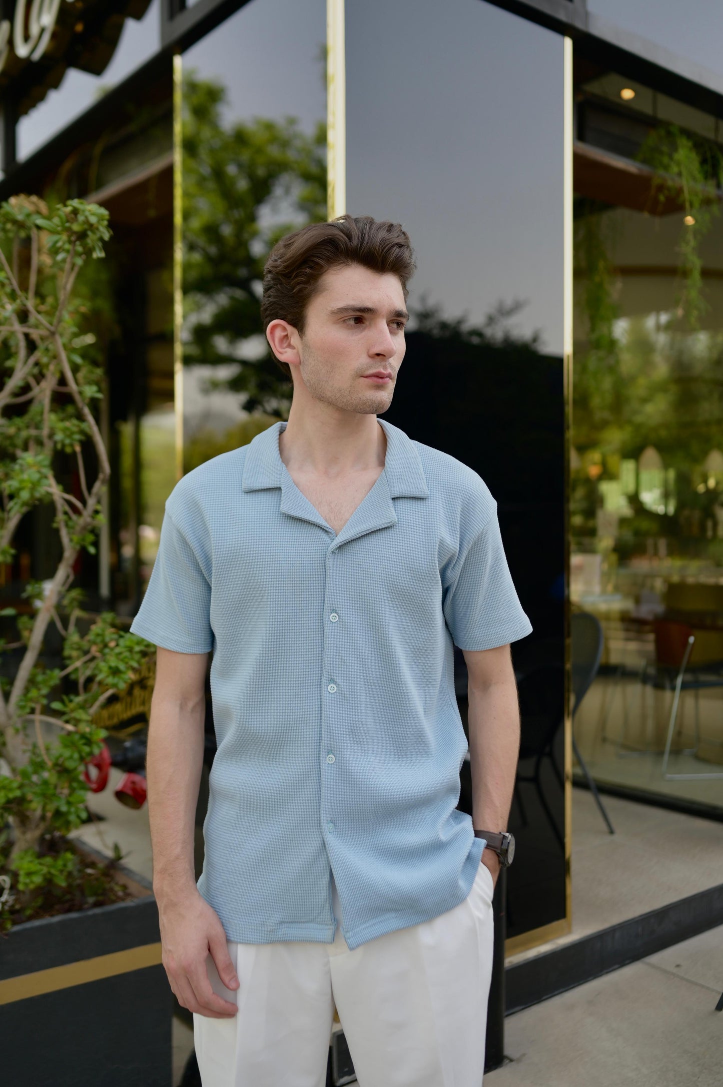 Textured Cuban Collar