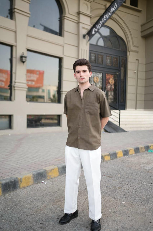 Relaxed Fit Linen Casual Shirt