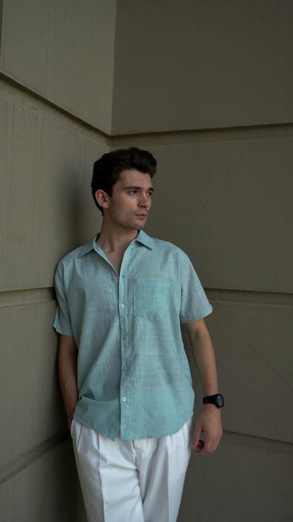 Relaxed Fit Linen Casual Shirt