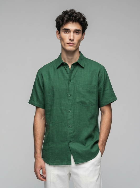 Relaxed Fit Linen Casual Shirt
